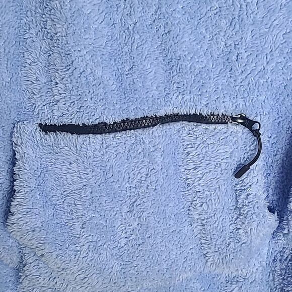 No Boundaries Blue Turtleneck Sherpa Jacket Handwarmers Sz L(11-13) Juniors NWOT - Picture 4 of 10